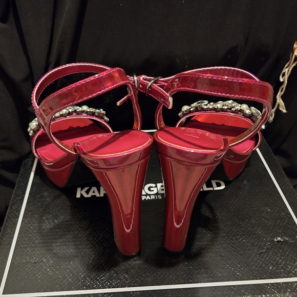 NWT Karl Lagerfeld size 8 1/2  5 inch shoes - Picture 3 of 4